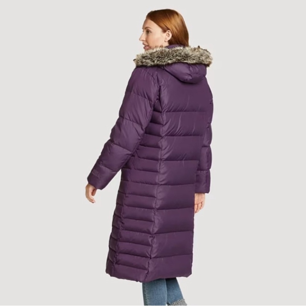 Women's Lodge Down Duffle Coat in deep eggplant - Picture 2 of 7